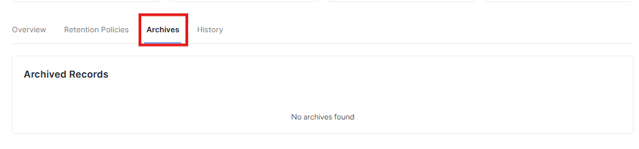archive tab