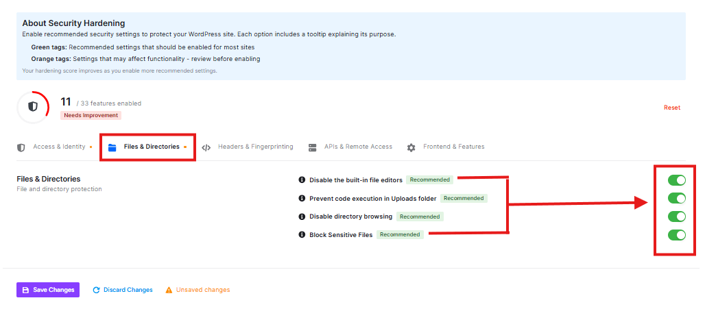 ultimate security file & directories