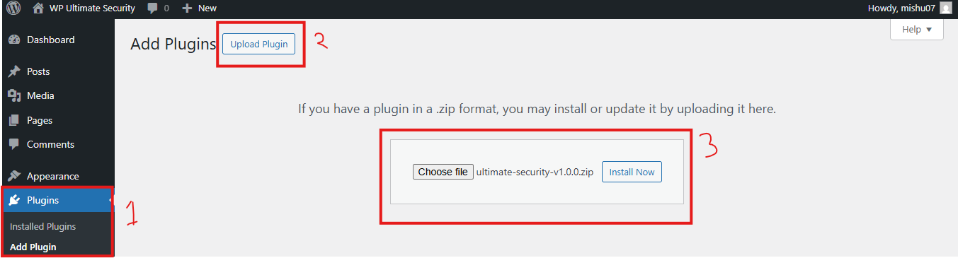 manually plugin install