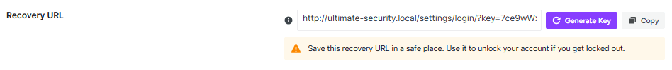 recovery URL