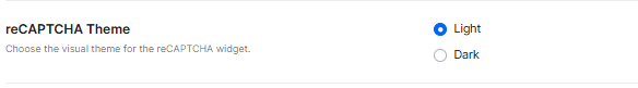 reCAPTCHA theme