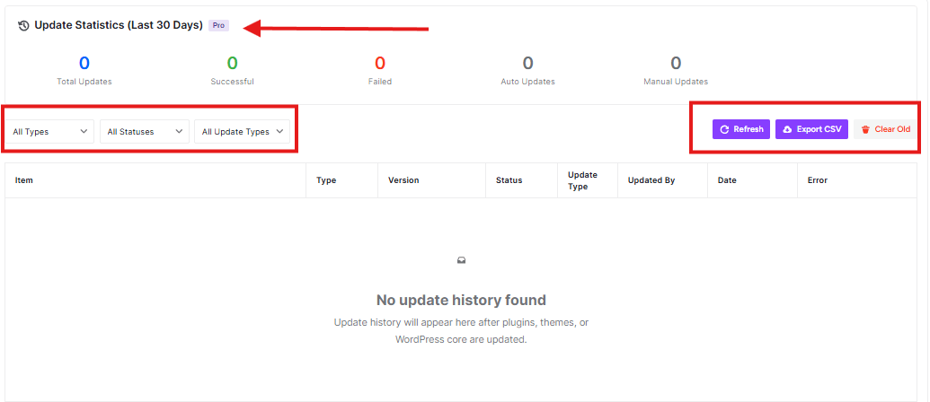 wp ultimate security update history