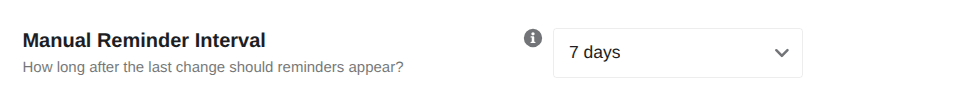 Manual Reminder Interval in salt key settings