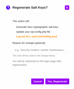 Regenerate Salt Keys in wpus