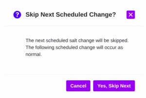 Skip Next Scheduled Change