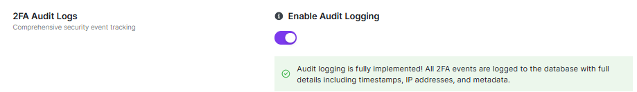enable audit loggings