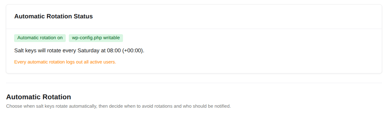 automatic rotation keys