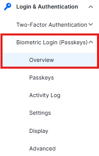 biometric login navigation