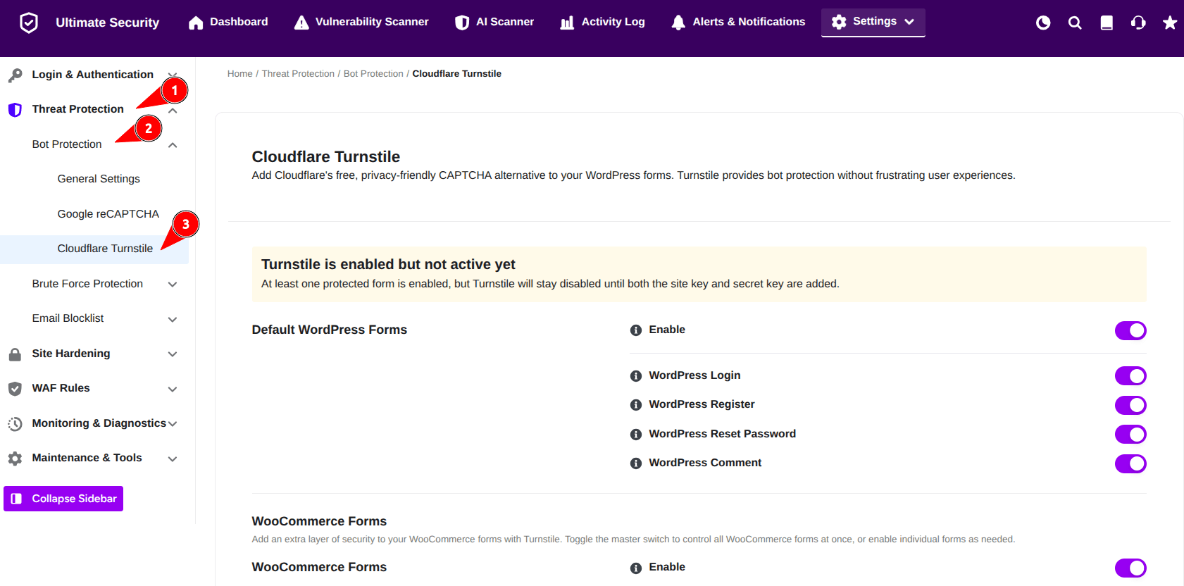 cloudflare cloudflare turnstile new settings in ultimate security