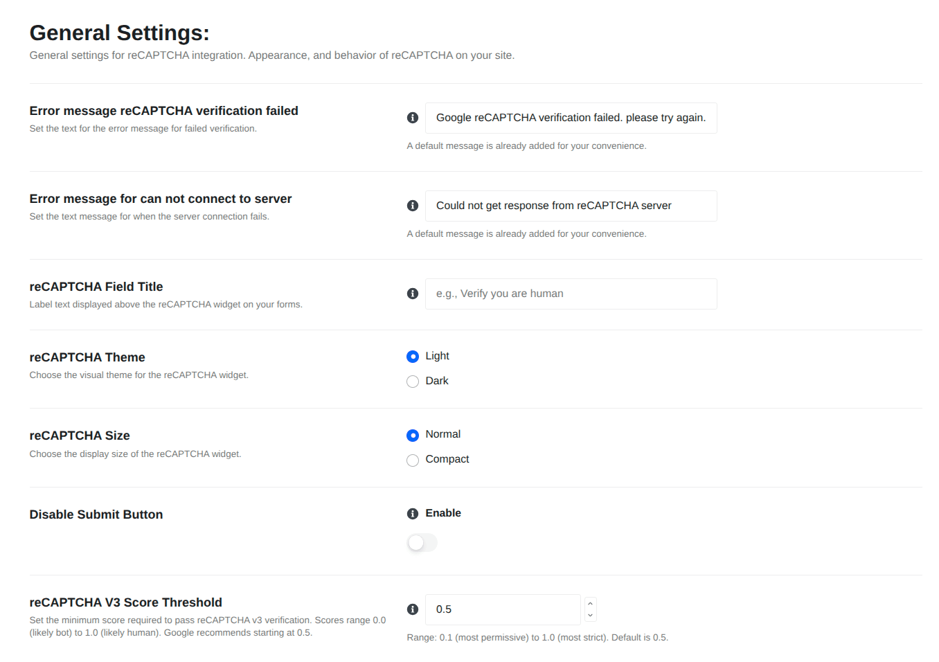 general settings in ultimate security new update