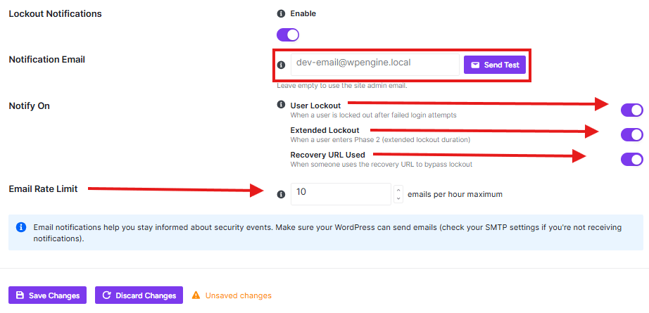 locked out notifications