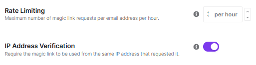 magic link rate limit
