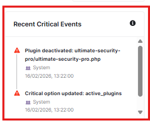 recent critical events