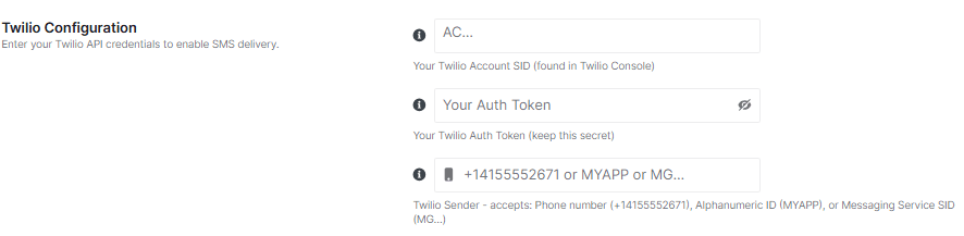 twilio configuration twilio configuration
