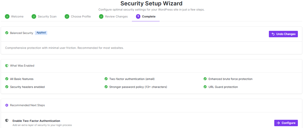 complete security wizard
