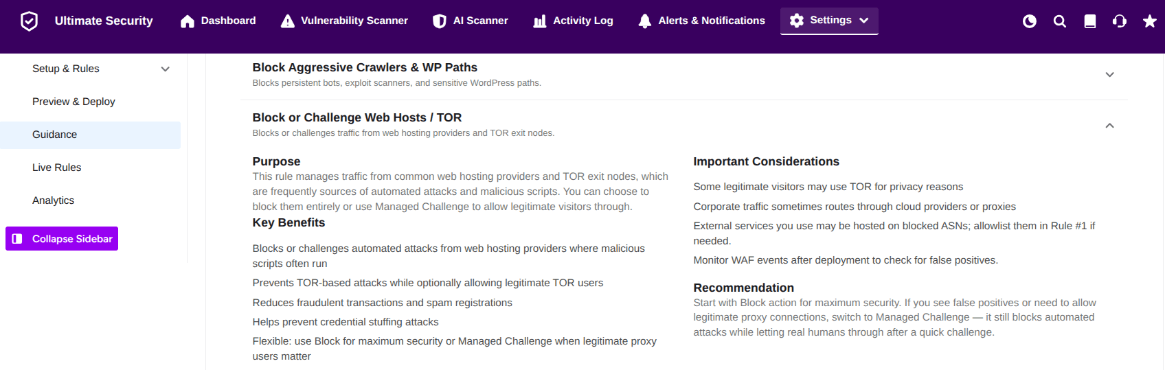 block or challenge web hosts and tor in waf from ultimate security block or challenge web hosts and tor in waf from ultimate security