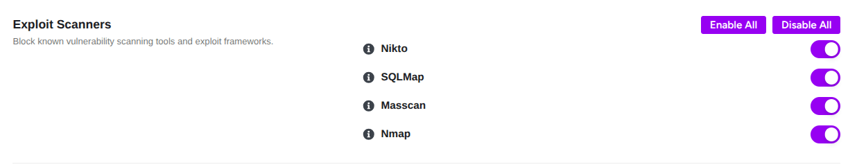 exploit scanners in waf rules exploit scanners in waf rules