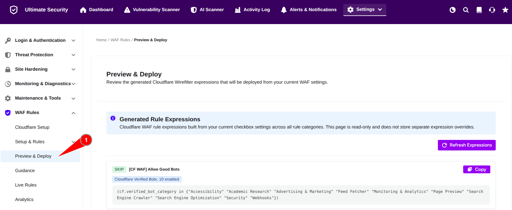 preview and deploy in waf rules using ultiamte security preview and deploy in waf rules using ultiamte security