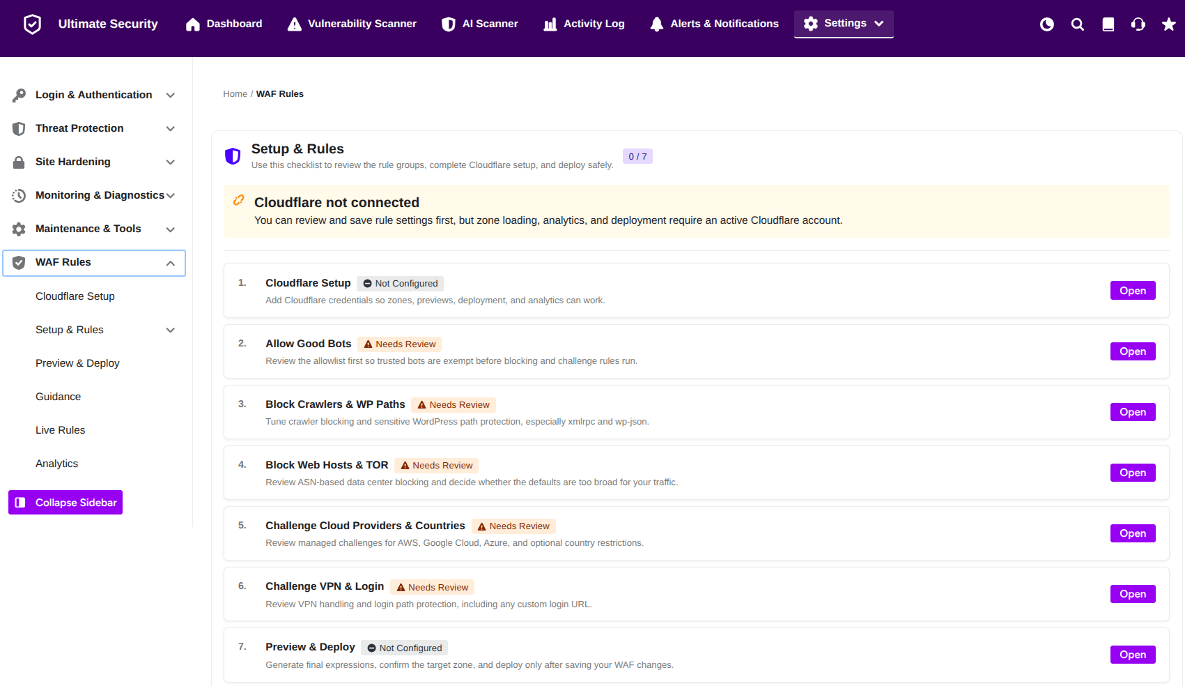 Cloudflare WAF rules in ultimate security Cloudflare WAF rules in ultimate security