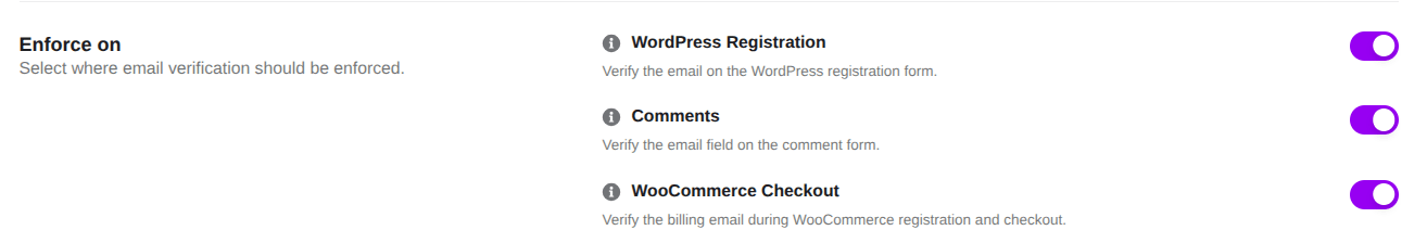 email verification enforce on in ultimate security
